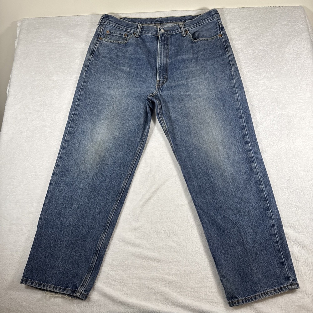 Levi's 550 Men's 40x30 Relaxed Fit Tapered Leg Jeans Medium Wash 100% Cotton